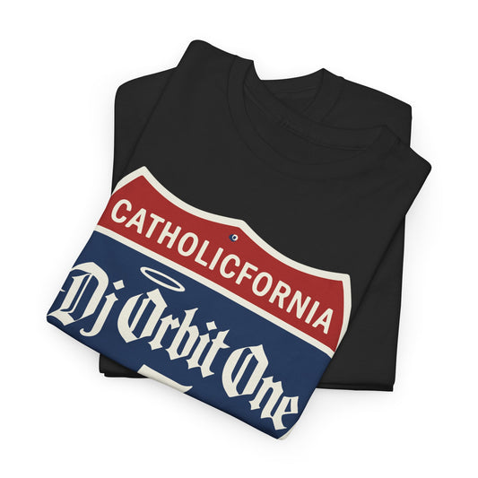 DJ Orbit One Catholicfornia Logo T-Shirt