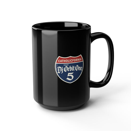 DJ Orbit One Catholicfornia Logo 15 oz. Mug